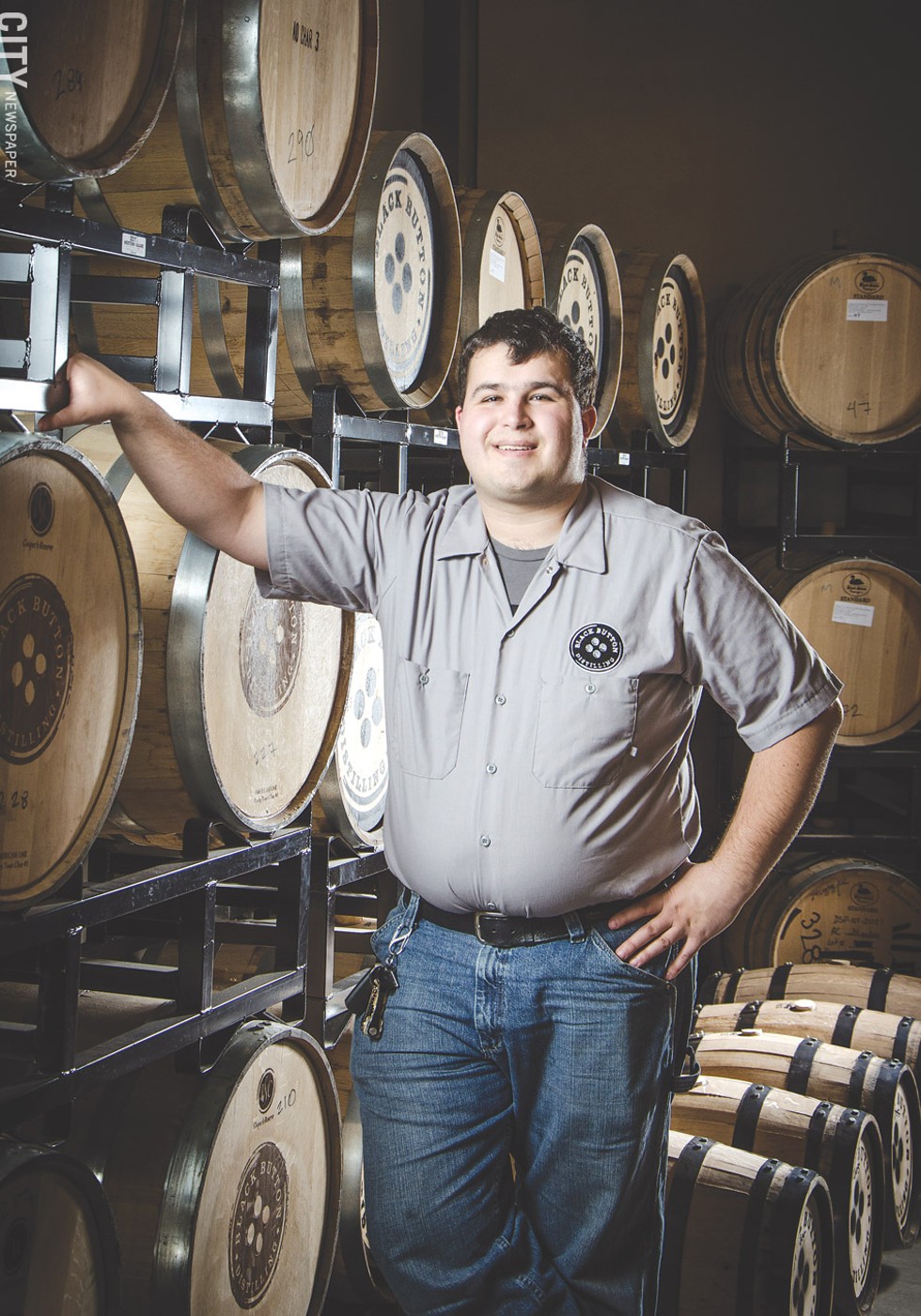 Jason Barrett named his distillery after his family's button factory. - PHOTO BY MARK CHAMBERLIN