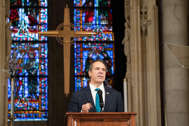 Gov. Andrew Cuomo delivered a speech at the Riverside Church in the Morningside Heights neighborhood of Manhattan Sunday morning. - PHOTO PROVIDED BY GOV. ANDREW CUOMO'S OFFICE