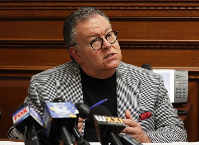 Legislature President Joe Carbone, Republican from Irondequoit speaks to reporters on Thursday, November 14, 2019. - PHOTO BY MAX SCHULTE