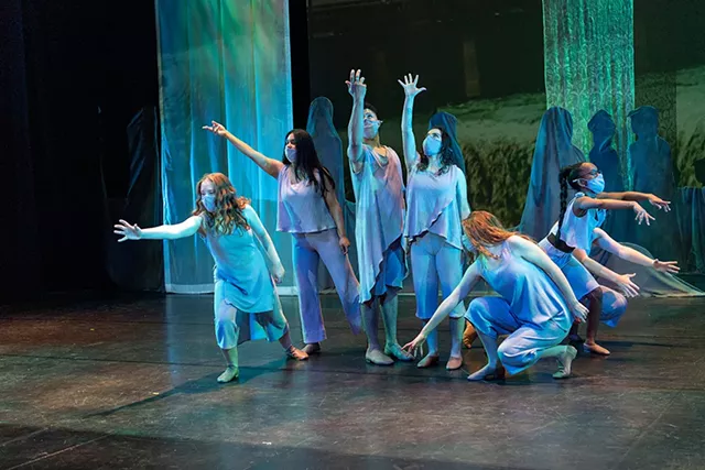 The Spirit of Community Dancers, performing a dance interlude during “Spoon River Anthology.” - PHOTO BY MIKE GUINTO