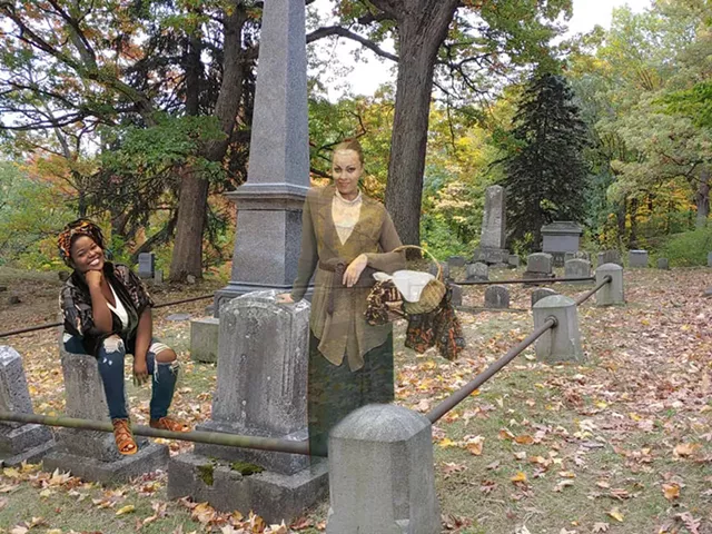 Shiann Cook (LEFT) a fourth-year School of Individualized Study student from Cleveland, and Bianca Ware, an actor and educator with NTID’s Sunshine 2.0, in a digitally assembled scene from 