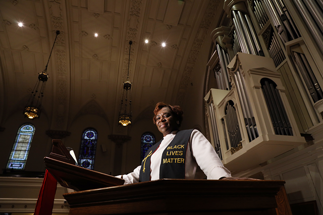The Rev. Myra Brown's church, Spiritus Christi, was used as a "sanctuary" for demonstrators during the protests surrounding the death of Daniel Prude. - PHOTO BY MAX SCHULTE