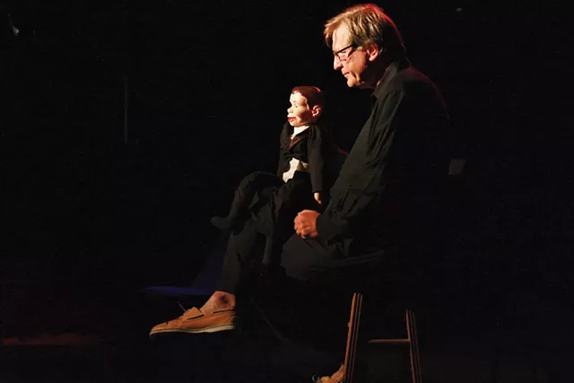 Experimental theater producer John Borek presenting an offbeat version of "Shakespeare's "Cymbeline" at MuCCC. - PHOTO BY ANNETTE DRAGON