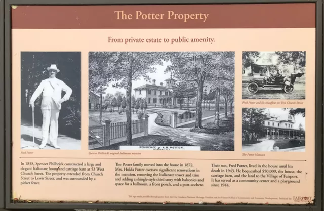 A plaque detailing the history of the Potter House stands out front of the residence. - PHOTO BY DAVID ANDREATTA