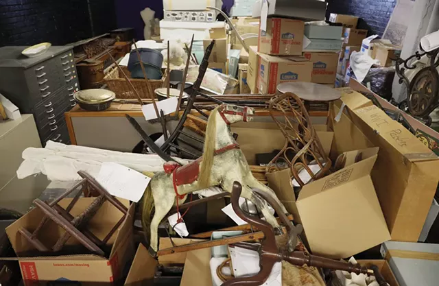 A view inside the Rochester Historical Society. The organization is in the process of deaccessioning items in its collection that representatives say have no direct link to Rochester. - PHOTO BY MAX SCHULTE
