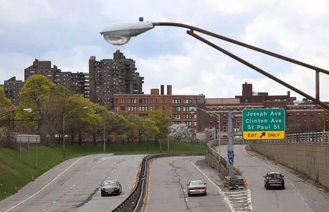 The Inner Loop looking west from North Street to Joseph Avenue in Rochester. - PHOTO BY MAX SCHULTE