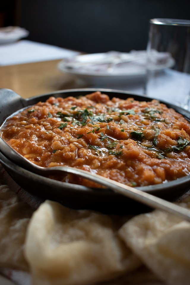 The Red Lentils from Restaurant Good Luck balances sweet with a little heat. - PHOTO BY RYAN WILLIAMSON