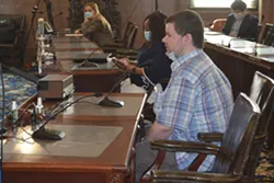 National Federation for the Blind's Justin Young. - PHOTO BY JAMES BROWN / WXXI NEWS