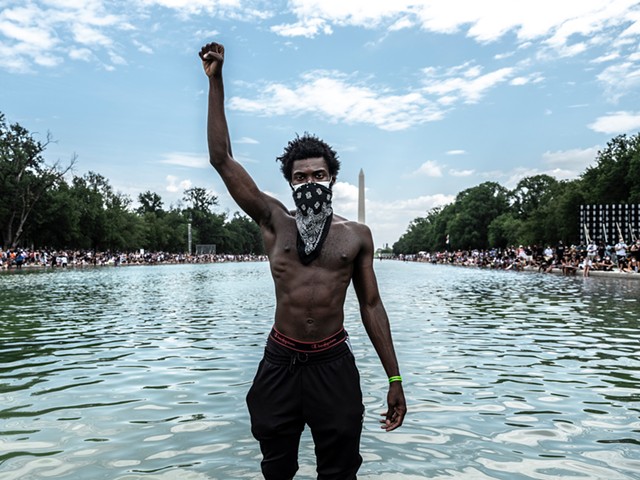 "Black Power (Washington, D.C.)," a 2020 image by Joshua Rashaad McFadden from his "Unrest in America: March on Washington." This work and others will be on view this fall at George Eastman Museum's "Joshua Rashaad McFadden: I Believe I'll Run On." - PHOTO PROVIDED