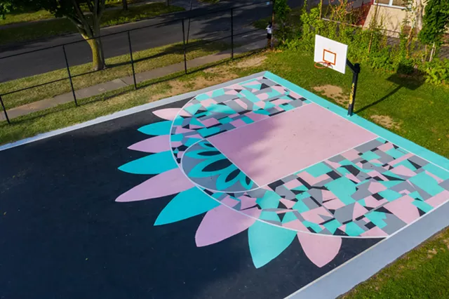 A Peculiar Asphalt mural at Tacoma Park R-Center. - PHOTO BY NATE MILLER