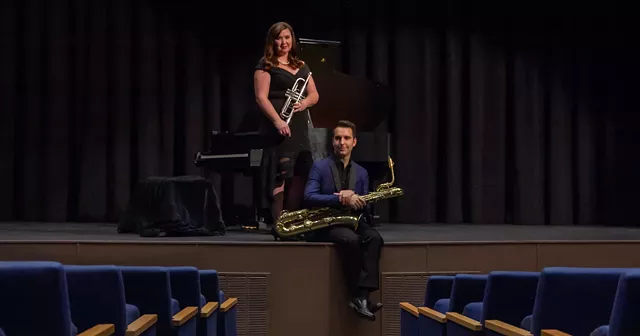 Natalie Fuller and Karl Stabnau, who leased and renovated the Theater at Innovation Square, are working with performing arts groups to book shows at the downtown center. - PHOTO PROVIDED