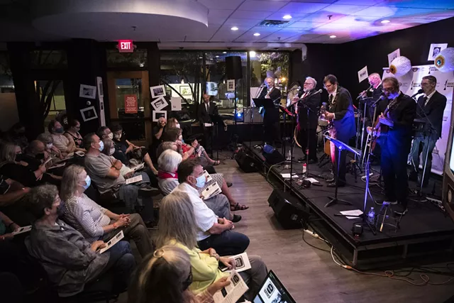 Watkins & the Rapiers perform "Singing Serling" at the Rochester Music Hall of Fame on Sept. 22, 2021 as part of the Rochester Fringe Festival. - PHOTO BY MATT BURKHARTT