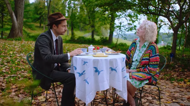 Kentucker Audley as a dream tax collector and Penny Fuller as the woman he's tasked with auditing, in the film "Strawberry Mansion." - PHOTO PROVIDED