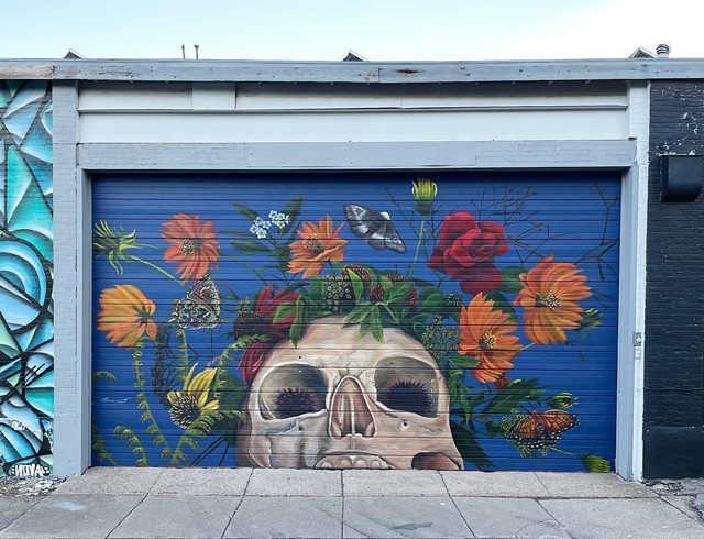 Richmond, Virginia-based artist Nico Cathcart painted "Cosmos," part of a series of murals about the human impact on the natural environment, in 2021 for WallTherapy. - PHOTO BY QUAJAY DONNELL
