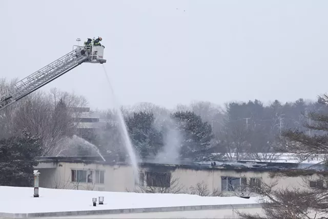 Firefighters from across Monroe and Wayne Counties responded to Tuesday morning's fire at the Pines of Perinton. - PHOTO BY MAX SCHULTE