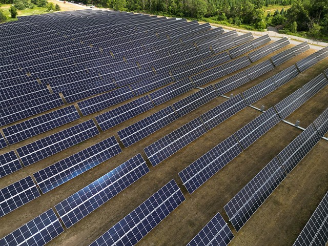 Delaware River Solar erected 45 rows of solar arrays, which contain thousands of individual solar panels, on 25 acres of the Remelt farm. - PHOTO BY MAX SCHULTE