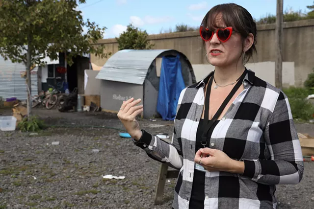 Lisa Kuhman, a street outreach professional with Person Centered Housing Options. - PHOTO BY MAX SCHULTE