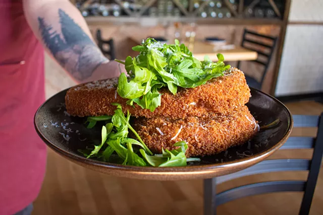 Wild foraged mushroom cutlets from The Revelry. - PHOTO BY JACOB WALSH