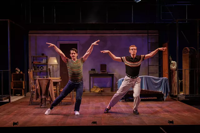 Eddie Gutierrez with Zach McNally as Jamie. - PHOTO BY RON HEERKENS JR.