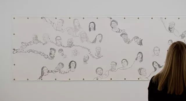 Susan Begy’s “Entanglement” is as long as a school bus. - PHOTO BY JACOB WALSH