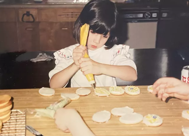 Petit Poutinerie Chef Lizzie Clapp at the baking table as a young girl. - PHOTO PROVIDED BY LIZZIE CLAPP