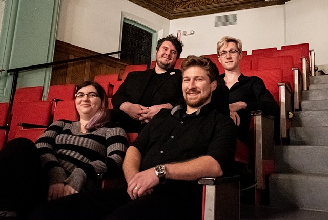 (Left to right) Kate Duprey, Carl Del Buono, Erik Wheater, and Sean Britton-Milligan founded The Company Theatre to be accessible to new audiences and new performers alike. - PHOTO BY JACOB WALSH