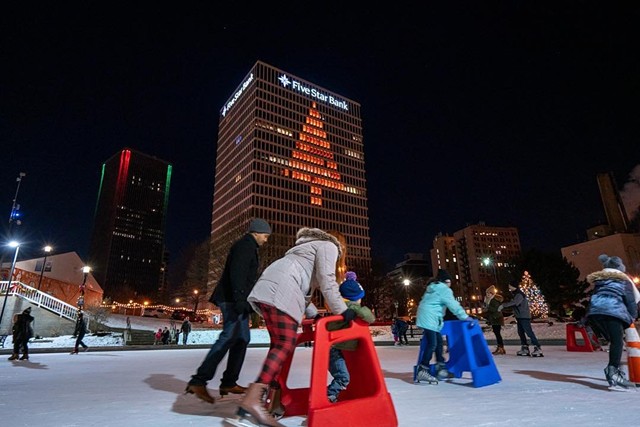 Ice skaters at Dr. Martin Luther King Jr. Park. - COURTESY VISIT ROCHESTER