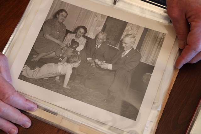 Paul Vick, pictured here as a baby in 1947, reunited with his paternal and maternal grandparents. - PHOTO BY MAX SCHULTE