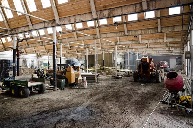 Inside of the ground floor of the Factory, an old industrial building, on Russell Street. - PHOTO BY MARK CHAMBERLIN