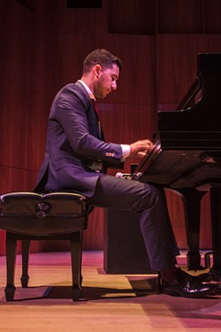 Pianist Emmet Cohen performed in Hatch Recital Hall on Friday, June 26. - PHOTO BY ASHELIGH DESKINS