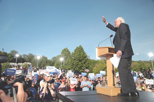 Sanders wins respect from moderates and even some conservatives, his supporters say, by abstaining from ideology. - PHOTO BY MATTHEW THORSEN