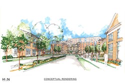 A rendering of part of the project site. - SUBMITTED BY MORGAN COMMUNITIES