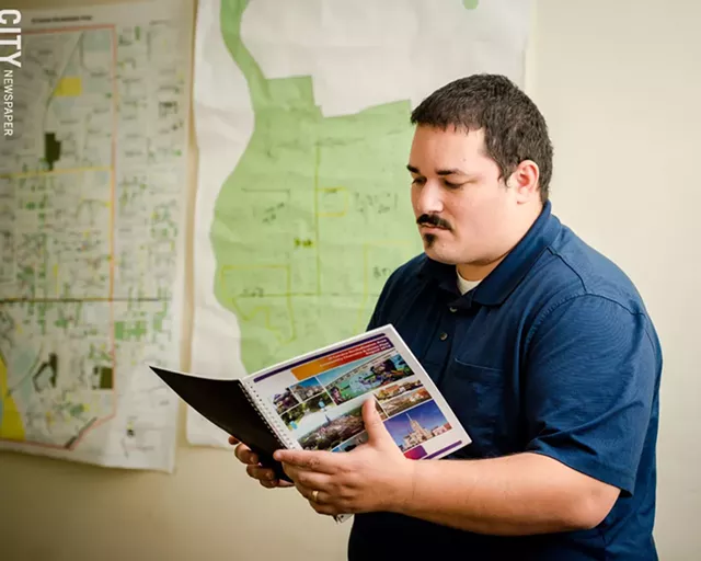Miguel Meléndez, special projects director for Ibero-American Development Corporation: People in the neighborhood feel victimized. - PHOTO BY JOSH SAUNDERS