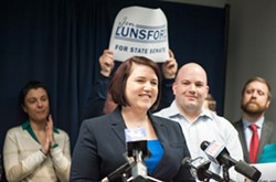 Jen Lunsford, a Democrat, plans to run against sitting State Senator Rich Funke, a Republican. - PHOTO BY JEREMY MOULE