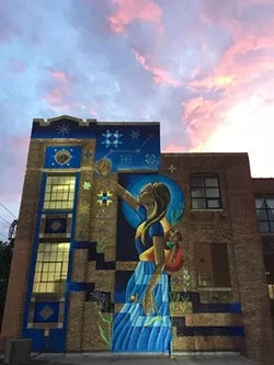 Nani Chacon’s 2017 mural in Kingston, New York, titled “We’ve Always Found Our Way Home.” - PHOTO PROVIDED