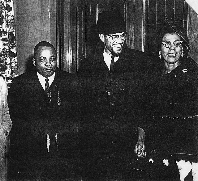 from left: Minister Franklin Florence, Malcolm X, and Connie Mitchell during a visit to Rochester by Malcolm X. - PROVIDED BY CHRIS CHRISTOPHER