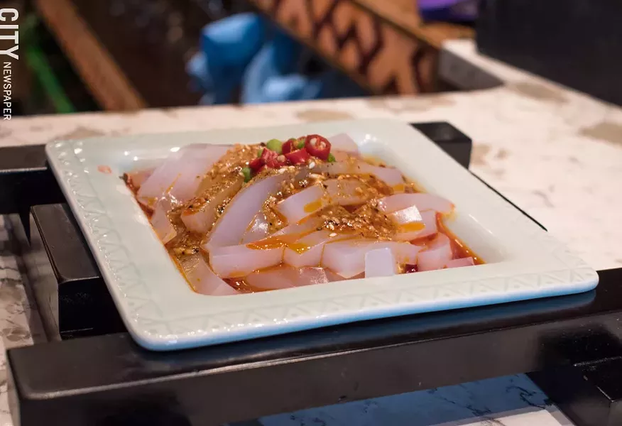 The Chengdu-style mung bean noodle dish at Szechuan Opera. - PHOTO BY JACOB WALSH