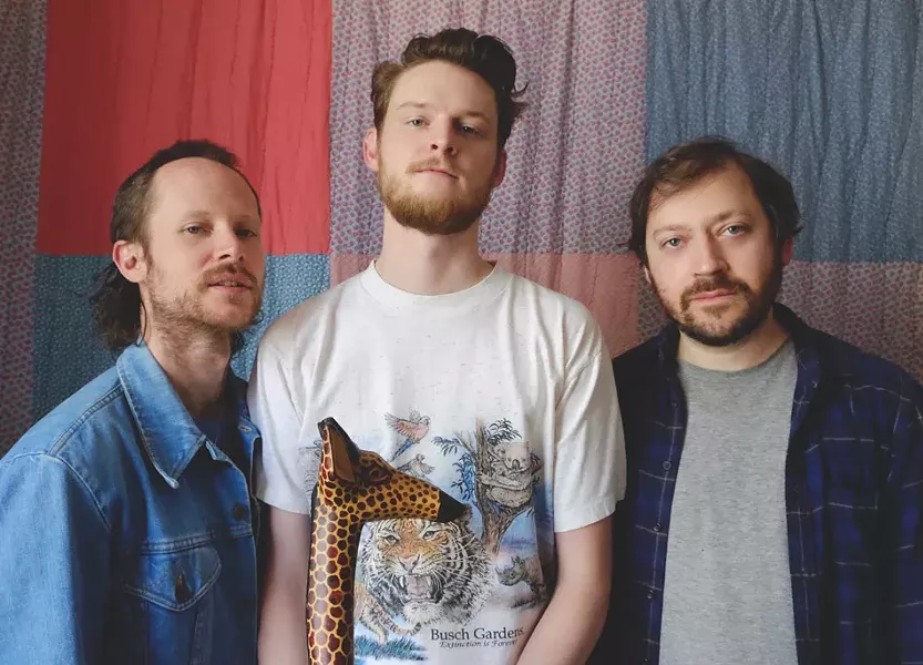 Left to right: Bassist Nick Jost, drummer Sean Mullins, and singer-guitarist Gabriel Birnbaum of Wilder Maker return to Rochester on Friday, June 21. - PHOTO BY ANNIE DEL HIERRO