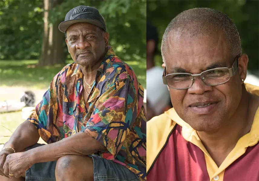Roderick Wilson, left, and Mark Welch: As immigrants in the 1980's, they helped turn RCC into a cricket powerhouse. - PHOTO BY JACOB WALSH