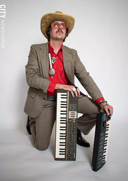 Rochester musician Beef Gordon is an offbeat crooner whose stage presence is somewhere between shady and chic. - PHOTO BY JACOB WALSH