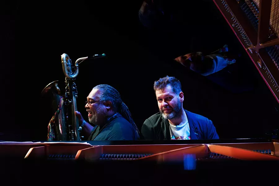 Saxophonist Alex Harding (left) and pianist Lucian Ban (right) will play selections from their album “Dark Blue” at Bop Shop Records on Tuesday, October 8. - PHOTO BY CORNEL BRAD