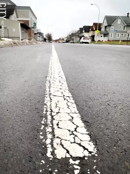 Later this year, the city will begin a $25 million project to resurface East Main Street between North Goodman and Culver. Protected bike lanes will be added as part of the project. - PHOTO BY RYAN WILLIAMSON