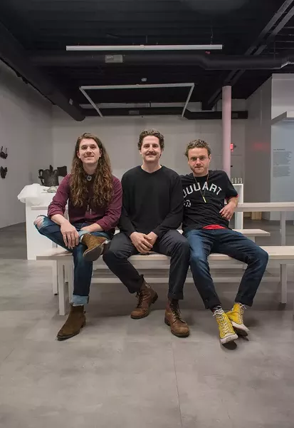 UUU Art Collective's founders in the State Street gallery - FILE PHOTO