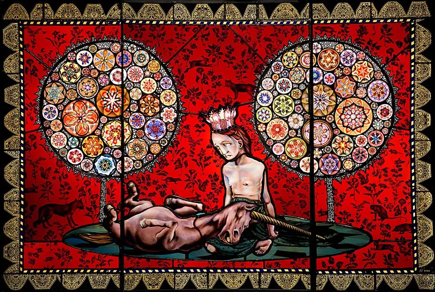 Judith Schaechter's "My One Desire," 52" x 35", 2007. - PHOTO PROVIDED