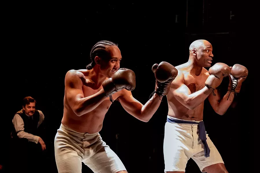 Sean Meehan, DazMann Still, and Jamal James in "The Royale." - PHOTO BY THERESA MOGIL