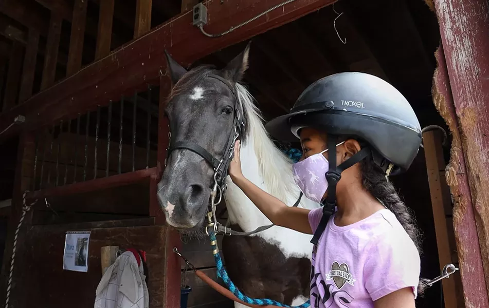 Jayla Rogers, a 9-year-old who lives in Gates attended a one-week camp at A Horse's Friend this summer. "She really enjoyed her time there and has a passion for animals, especially horses," says Jayla's mother, Sara Rogers. - PHOTO CREDIT MAX SCHULTE / WXXI NEWS