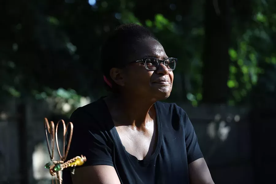 Janet Williams bought her house next to the Vacuum Oil site 22 years ago. The neighborhood has changed, she said, but the former industrial site has not. - PHOTO BY MAX SCHULTE