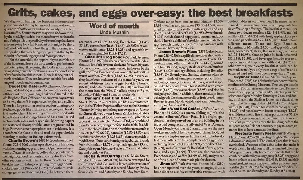 The newspaper article that James Brown credits with changing his fortunes as the owner of James Brown's Place was published in the Nov. 25-Dec. 1, 1998, edition of the then-weekly CITY. - FILE PHOTO