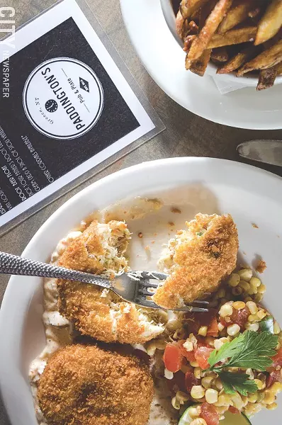 panko-crusted crab cakes - PHOTO BY MARK CHAMBERLIN