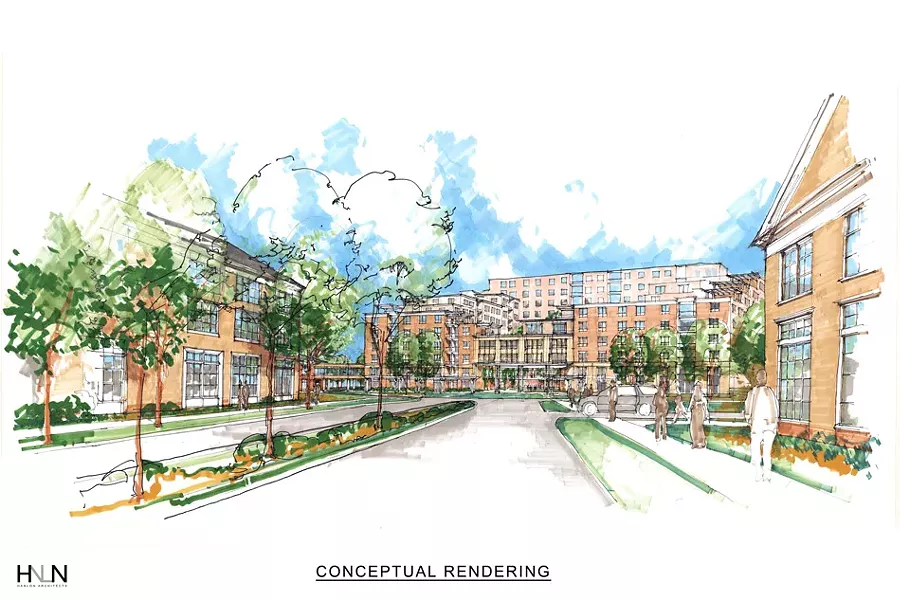 A rendering of part of the project site. - SUBMITTED BY MORGAN COMMUNITIES